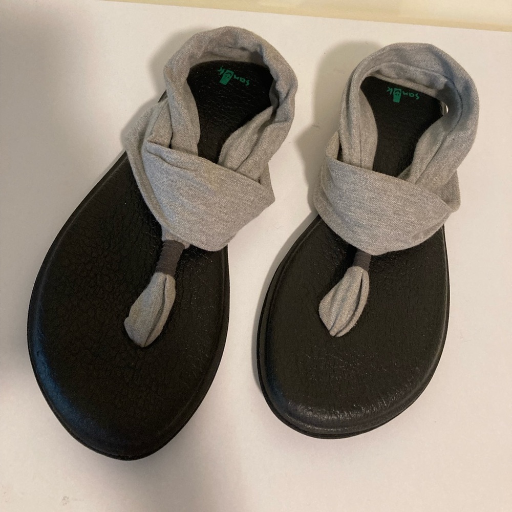 Sanuk Gray Yoga Sling Sandals
